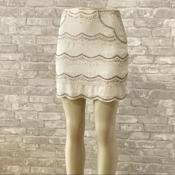 NWOT Club Monaco Embellished Mini Skirt - Picture 3 of 9